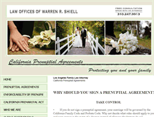 Tablet Screenshot of californiaprenuptial.com